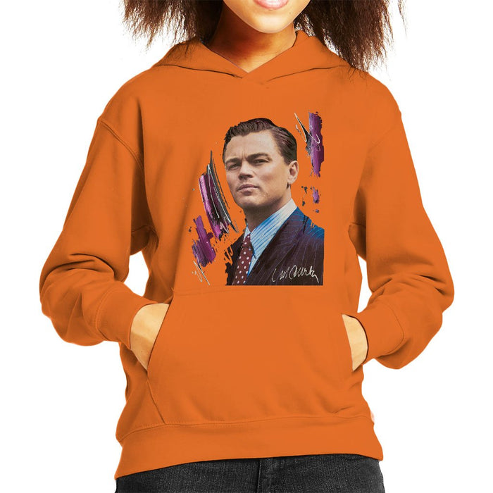 Sidney Maurer Original Portrait Of Leonardo DiCaprio Kids Hooded Sweatshirt - Kids Boys Hooded Sweatshirt