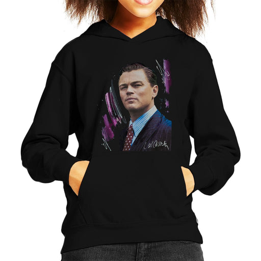 Sidney Maurer Original Portrait Of Leonardo DiCaprio Kids Hooded Sweatshirt - Kids Boys Hooded Sweatshirt
