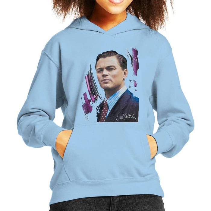 Sidney Maurer Original Portrait Of Leonardo DiCaprio Kids Hooded Sweatshirt - Kids Boys Hooded Sweatshirt