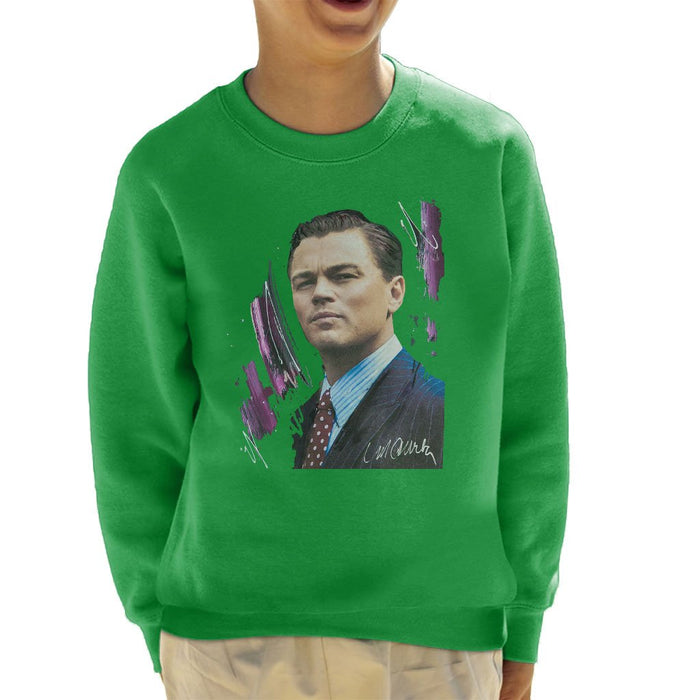 Sidney Maurer Original Portrait Of Leonardo DiCaprio Kids Sweatshirt - Kids Boys Sweatshirt