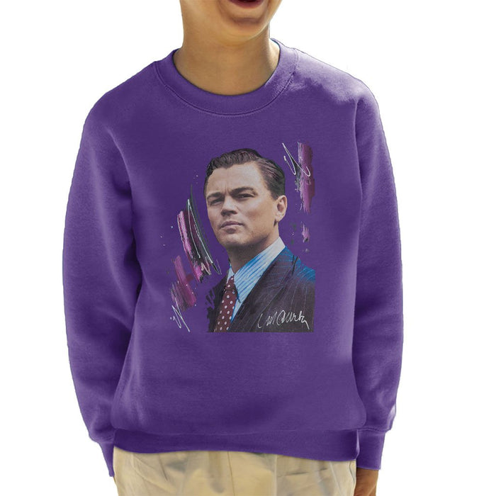 Sidney Maurer Original Portrait Of Leonardo DiCaprio Kids Sweatshirt - Kids Boys Sweatshirt