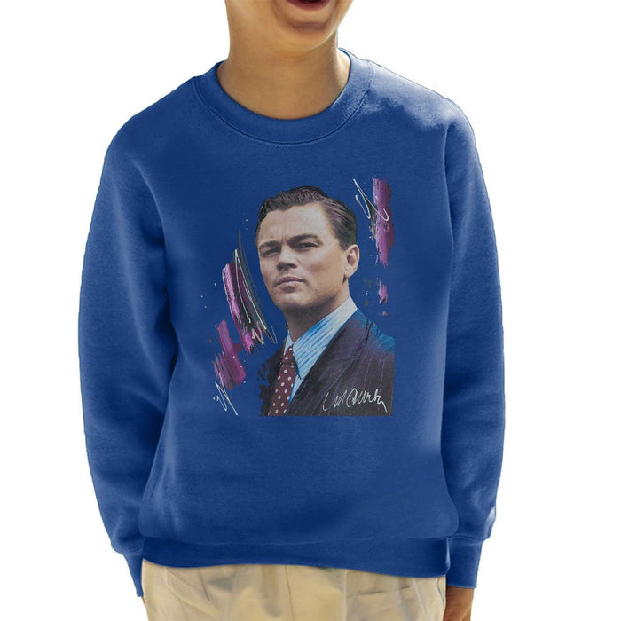 Sidney Maurer Original Portrait Of Leonardo DiCaprio Kids Sweatshirt - Kids Boys Sweatshirt