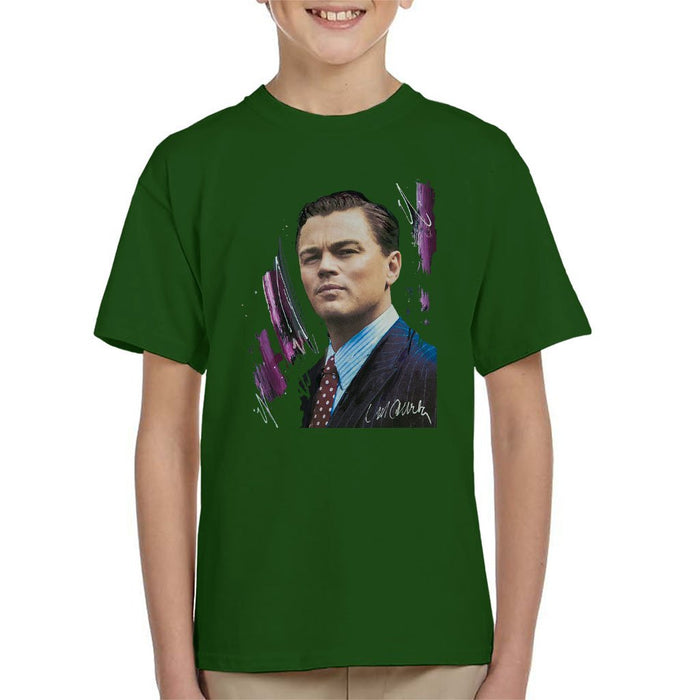 Sidney Maurer Original Portrait Of Leonardo DiCaprio Kids T-Shirt - Kids Boys T-Shirt