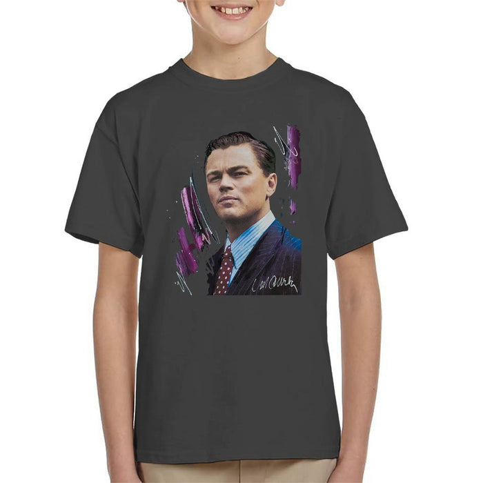 Sidney Maurer Original Portrait Of Leonardo DiCaprio Kids T-Shirt - Kids Boys T-Shirt