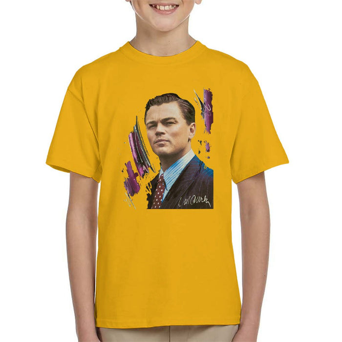 Sidney Maurer Original Portrait Of Leonardo DiCaprio Kids T-Shirt - Kids Boys T-Shirt
