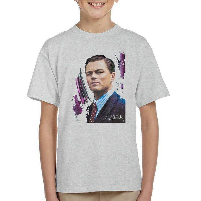 Sidney Maurer Original Portrait Of Leonardo DiCaprio Kids T-Shirt - Kids Boys T-Shirt