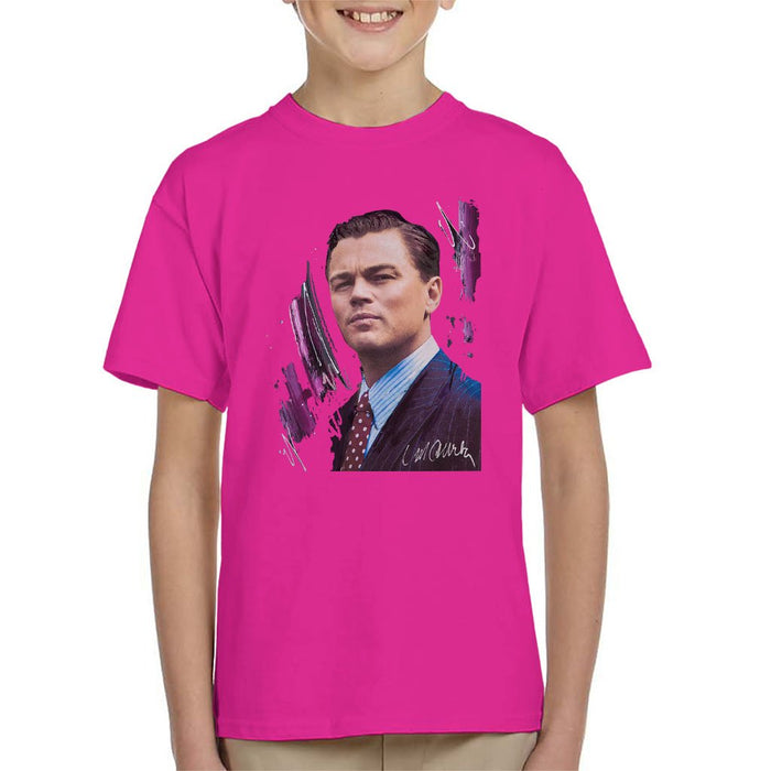 Sidney Maurer Original Portrait Of Leonardo DiCaprio Kids T-Shirt - Kids Boys T-Shirt