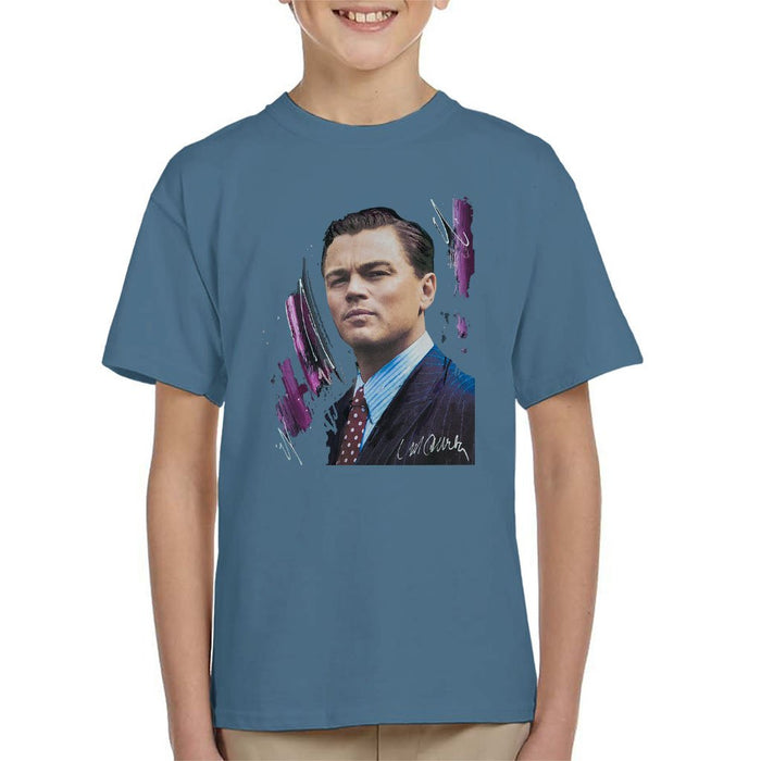 Sidney Maurer Original Portrait Of Leonardo DiCaprio Kids T-Shirt - Kids Boys T-Shirt