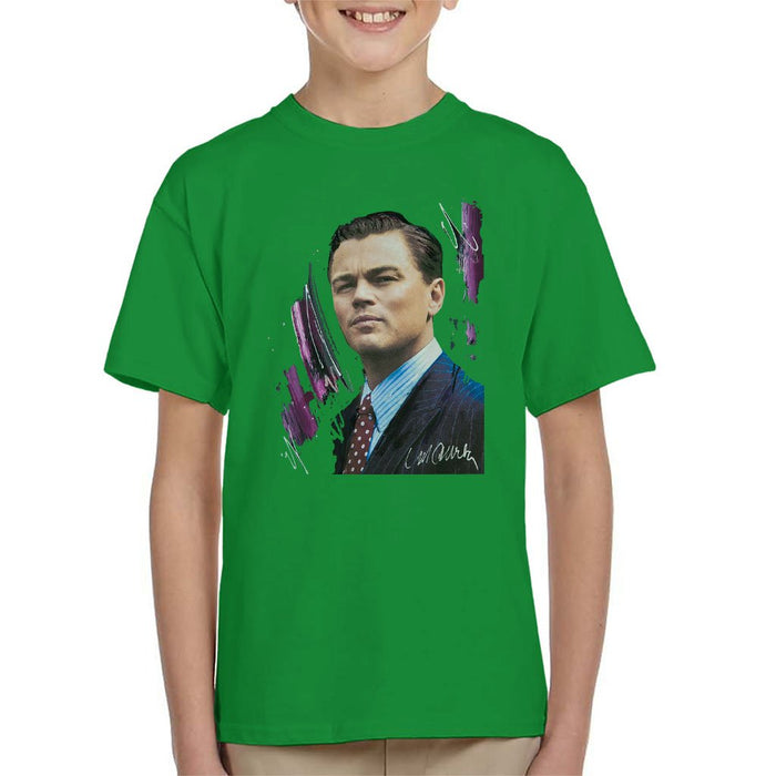 Sidney Maurer Original Portrait Of Leonardo DiCaprio Kids T-Shirt - Kids Boys T-Shirt