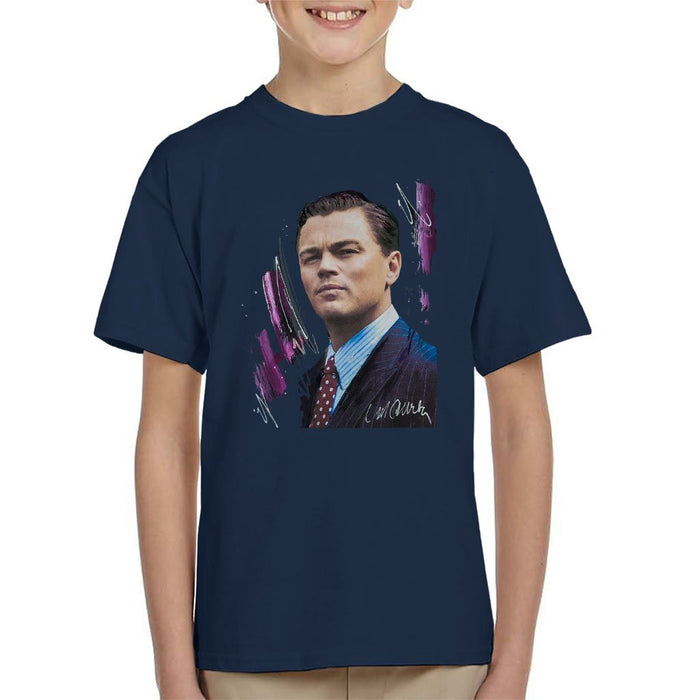 Sidney Maurer Original Portrait Of Leonardo DiCaprio Kids T-Shirt - Kids Boys T-Shirt