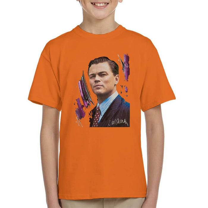 Sidney Maurer Original Portrait Of Leonardo DiCaprio Kids T-Shirt - Kids Boys T-Shirt
