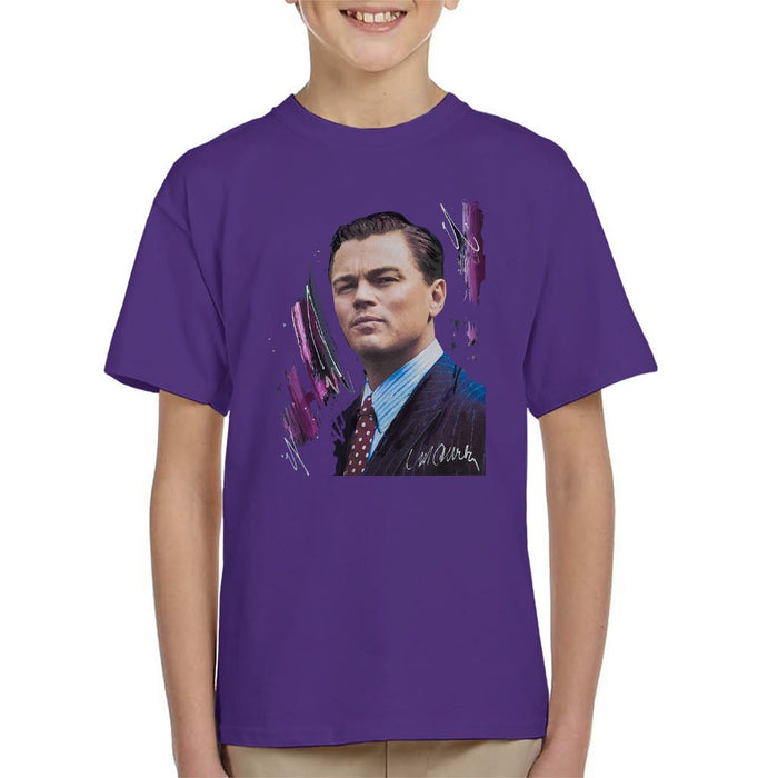 Sidney Maurer Original Portrait Of Leonardo DiCaprio Kids T-Shirt - Kids Boys T-Shirt