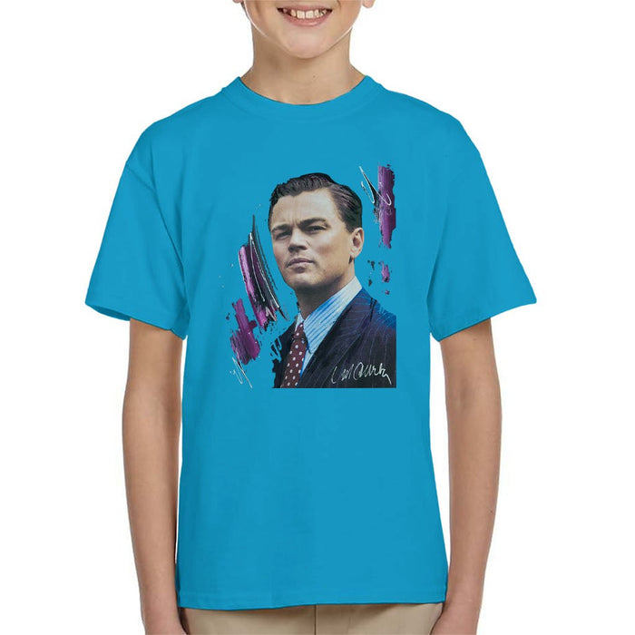 Sidney Maurer Original Portrait Of Leonardo DiCaprio Kids T-Shirt - Kids Boys T-Shirt