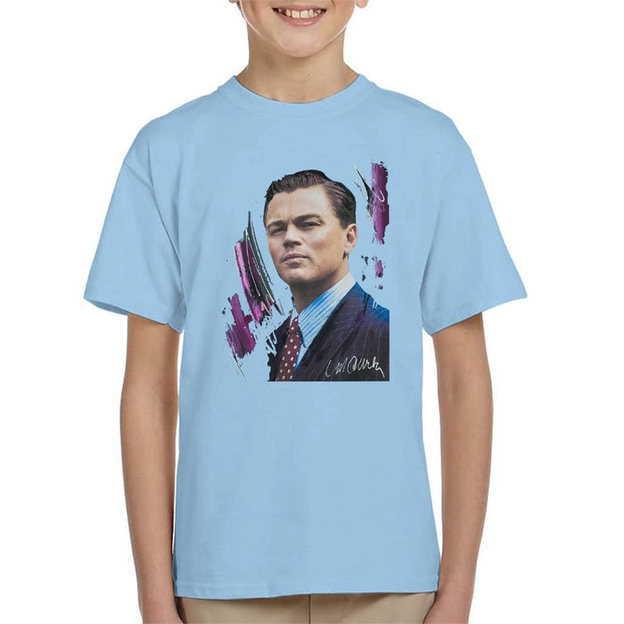 Sidney Maurer Original Portrait Of Leonardo DiCaprio Kids T-Shirt - Kids Boys T-Shirt