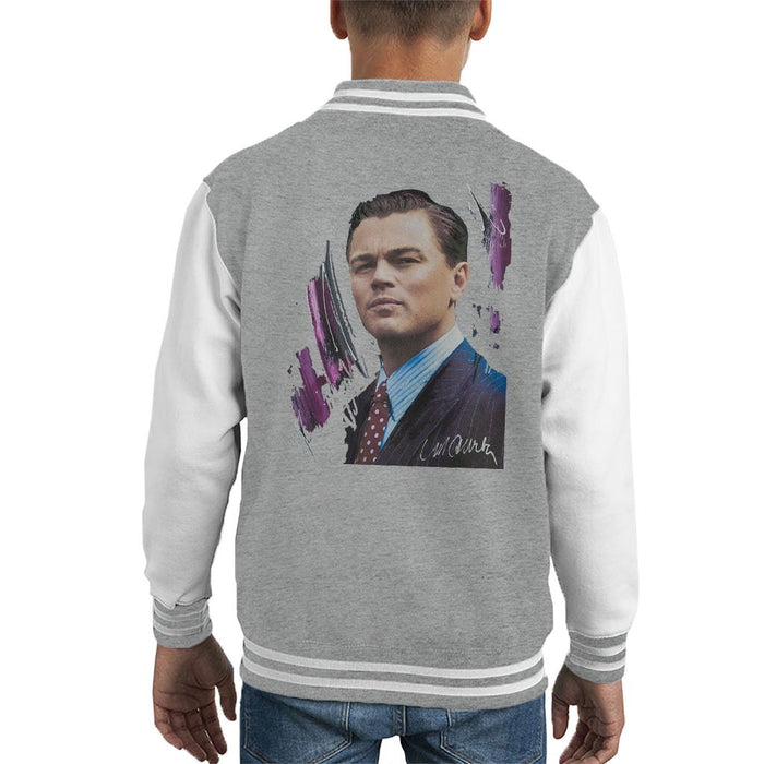 Sidney Maurer Original Portrait Of Leonardo DiCaprio Kids Varsity Jacket - Kids Boys Varsity Jacket