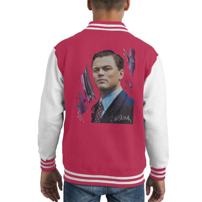 Sidney Maurer Original Portrait Of Leonardo DiCaprio Kids Varsity Jacket - Kids Boys Varsity Jacket