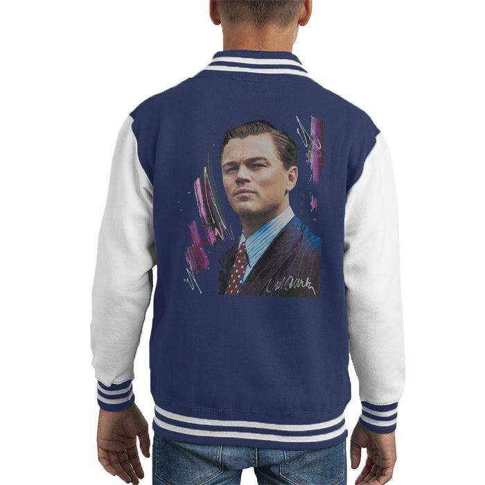 Sidney Maurer Original Portrait Of Leonardo DiCaprio Kids Varsity Jacket - Kids Boys Varsity Jacket