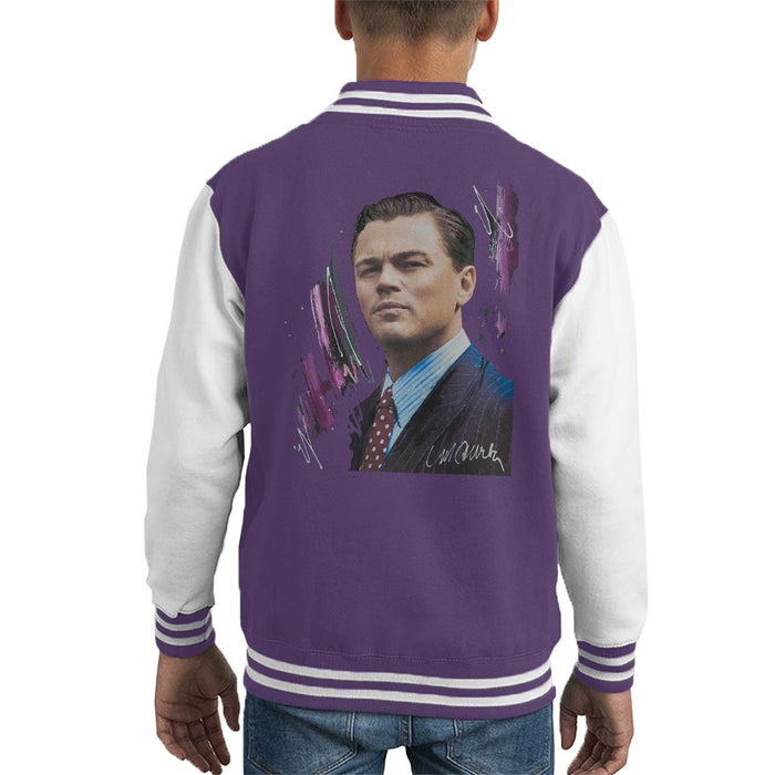 Sidney Maurer Original Portrait Of Leonardo DiCaprio Kids Varsity Jacket - Kids Boys Varsity Jacket