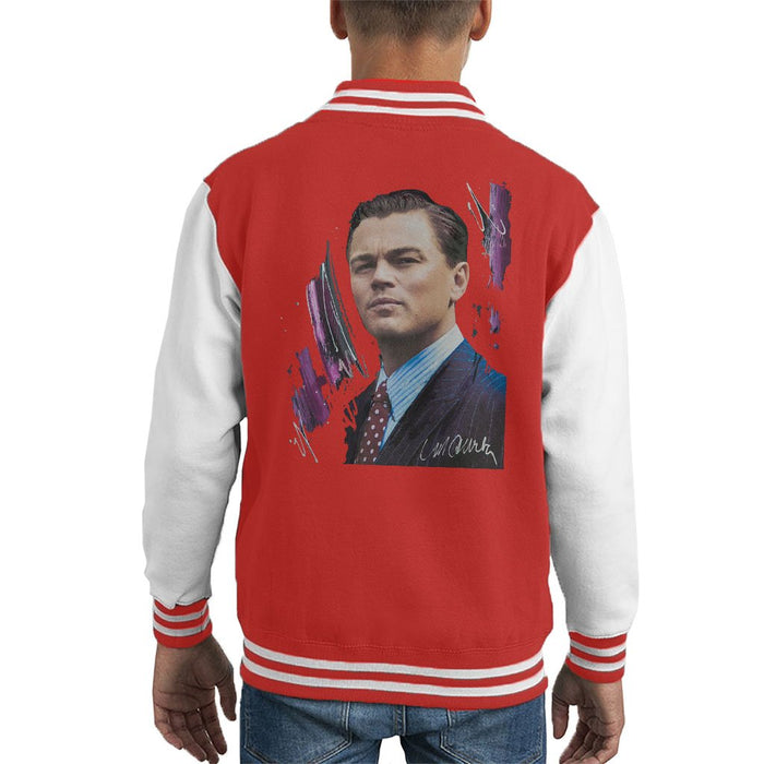 Sidney Maurer Original Portrait Of Leonardo DiCaprio Kids Varsity Jacket - Kids Boys Varsity Jacket