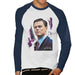 Sidney Maurer Original Portrait Of Leonardo DiCaprio Mens Baseball Long Sleeved T-Shirt - Mens Baseball Long Sleeved T-Shirt