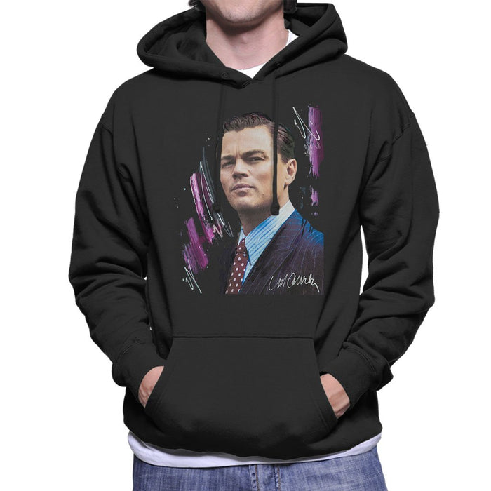Sidney Maurer Original Portrait Of Leonardo DiCaprio Mens Hooded Sweatshirt - Mens Hooded Sweatshirt