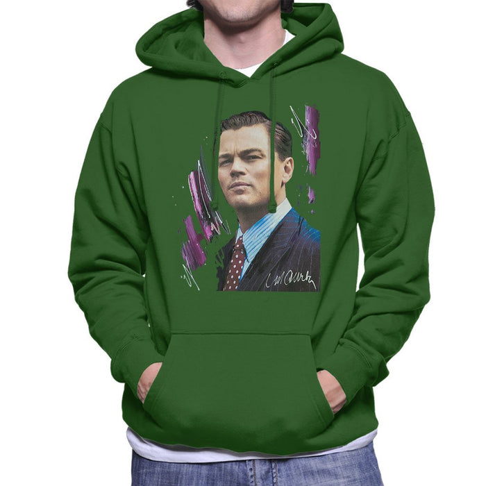 Sidney Maurer Original Portrait Of Leonardo DiCaprio Mens Hooded Sweatshirt - Mens Hooded Sweatshirt