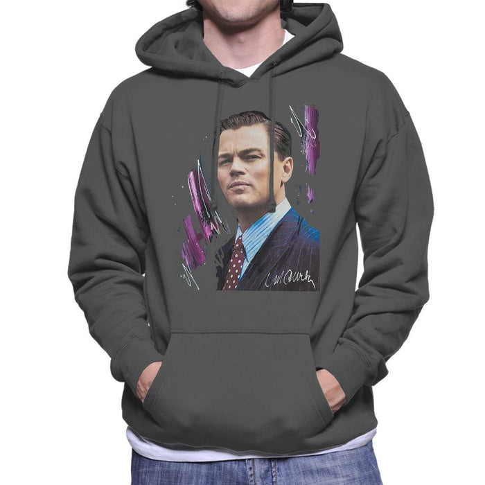 Sidney Maurer Original Portrait Of Leonardo DiCaprio Mens Hooded Sweatshirt - Mens Hooded Sweatshirt
