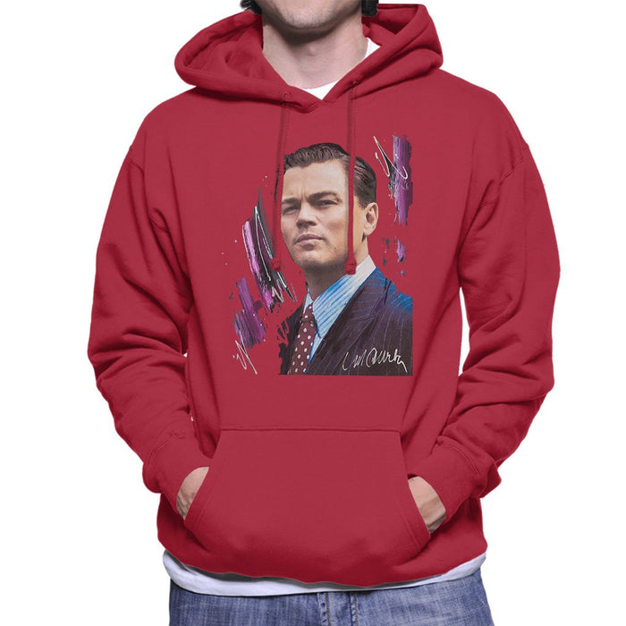 Sidney Maurer Original Portrait Of Leonardo DiCaprio Mens Hooded Sweatshirt - Mens Hooded Sweatshirt