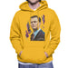 Sidney Maurer Original Portrait Of Leonardo DiCaprio Mens Hooded Sweatshirt - Small / Gold - Mens Hooded Sweatshirt