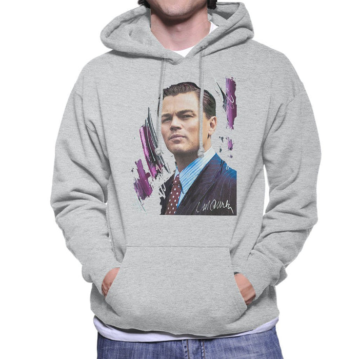 Sidney Maurer Original Portrait Of Leonardo DiCaprio Mens Hooded Sweatshirt - Mens Hooded Sweatshirt
