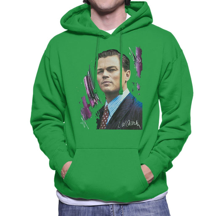 Sidney Maurer Original Portrait Of Leonardo DiCaprio Mens Hooded Sweatshirt - Mens Hooded Sweatshirt