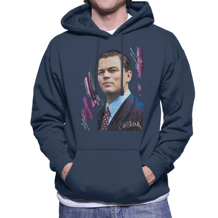 Sidney Maurer Original Portrait Of Leonardo DiCaprio Mens Hooded Sweatshirt - Mens Hooded Sweatshirt