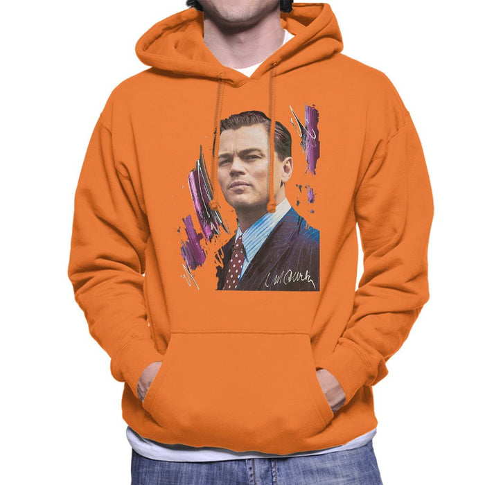 Sidney Maurer Original Portrait Of Leonardo DiCaprio Mens Hooded Sweatshirt - Mens Hooded Sweatshirt