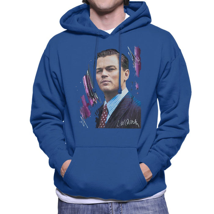 Sidney Maurer Original Portrait Of Leonardo DiCaprio Mens Hooded Sweatshirt - Mens Hooded Sweatshirt