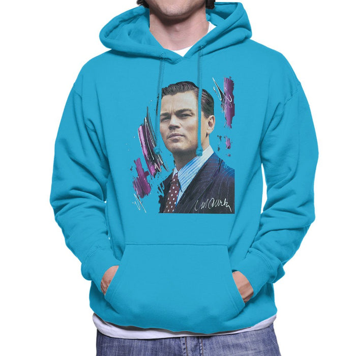 Sidney Maurer Original Portrait Of Leonardo DiCaprio Mens Hooded Sweatshirt - Mens Hooded Sweatshirt