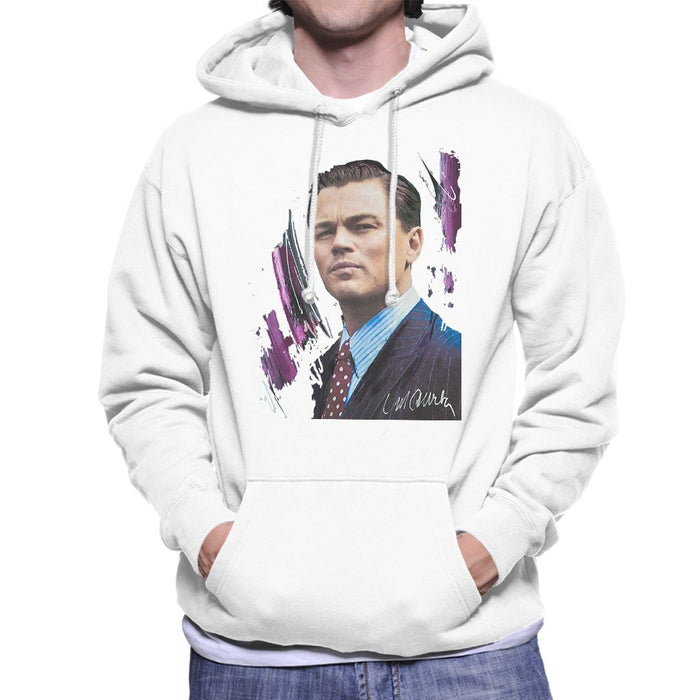 Sidney Maurer Original Portrait Of Leonardo DiCaprio Mens Hooded Sweatshirt - Mens Hooded Sweatshirt