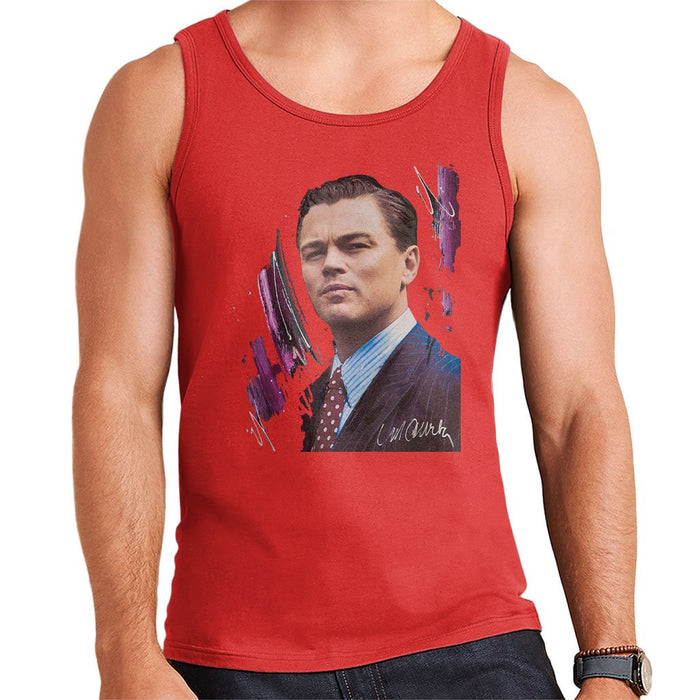 Sidney Maurer Original Portrait Of Leonardo DiCaprio Mens Vest - Small / Red - Mens Vest