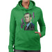 Sidney Maurer Original Portrait Of Leonardo DiCaprio Womens Hooded Sweatshirt - Womens Hooded Sweatshirt