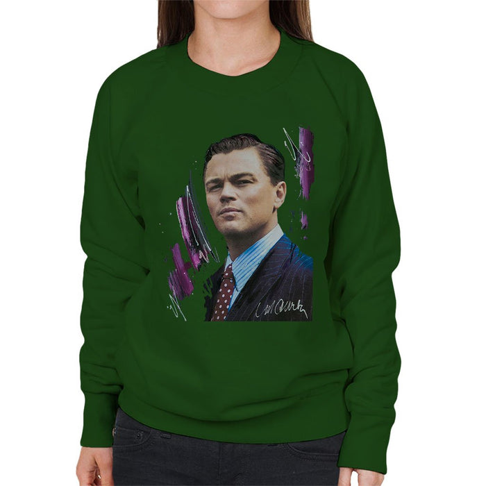 Sidney Maurer Original Portrait Of Leonardo DiCaprio Womens Sweatshirt - Womens Sweatshirt
