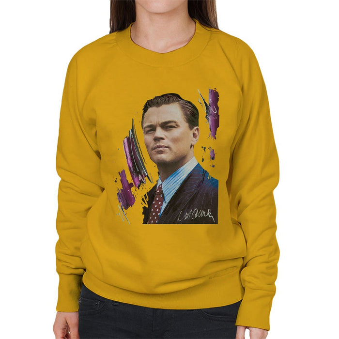 Sidney Maurer Original Portrait Of Leonardo DiCaprio Womens Sweatshirt - Womens Sweatshirt