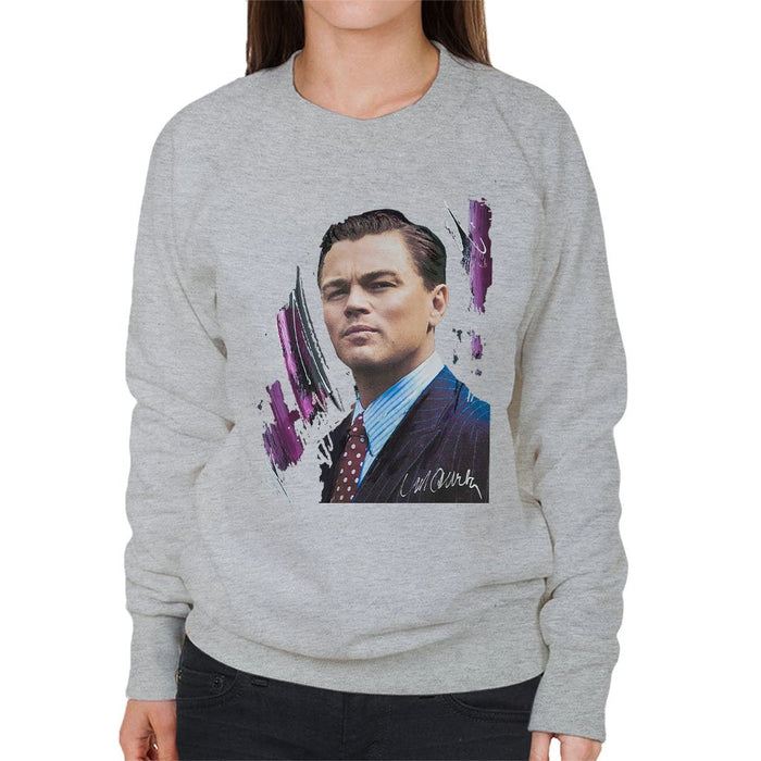 Sidney Maurer Original Portrait Of Leonardo DiCaprio Womens Sweatshirt - Womens Sweatshirt