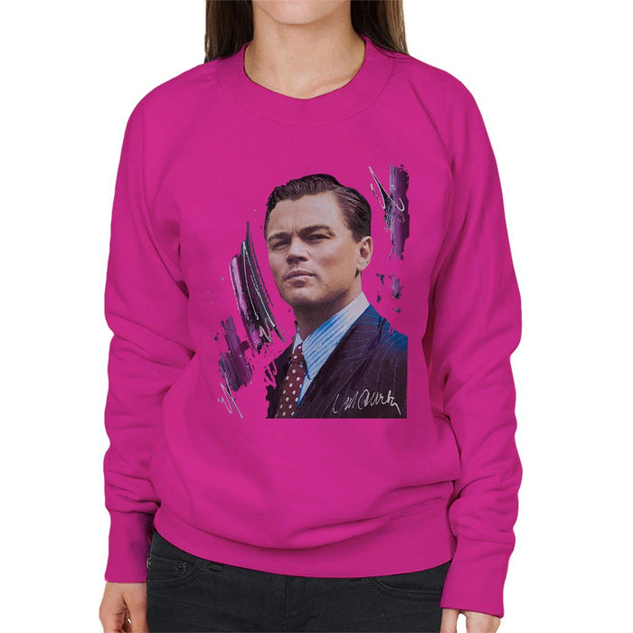 Sidney Maurer Original Portrait Of Leonardo DiCaprio Womens Sweatshirt - Womens Sweatshirt