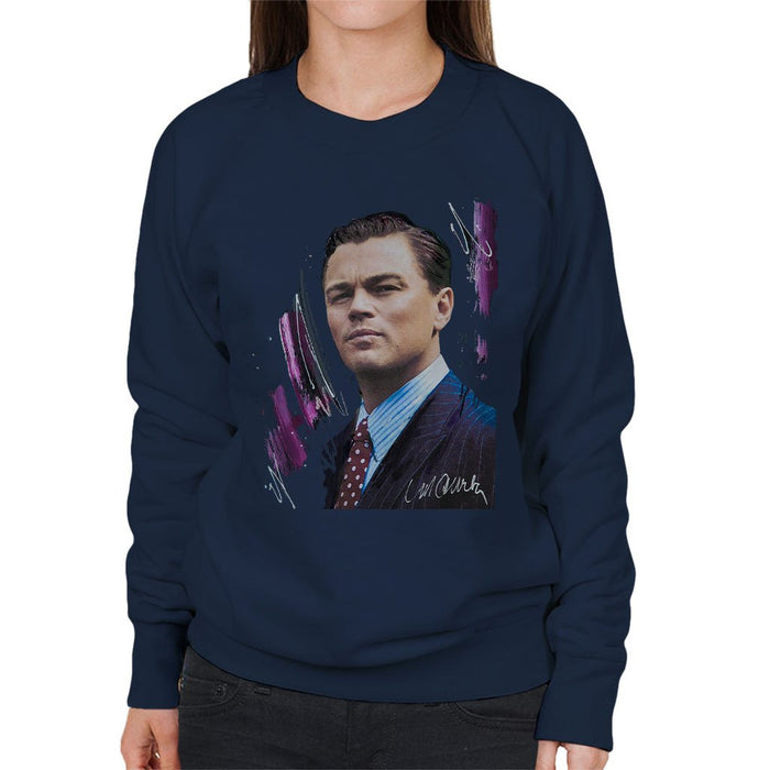 Sidney Maurer Original Portrait Of Leonardo DiCaprio Womens Sweatshirt - Womens Sweatshirt
