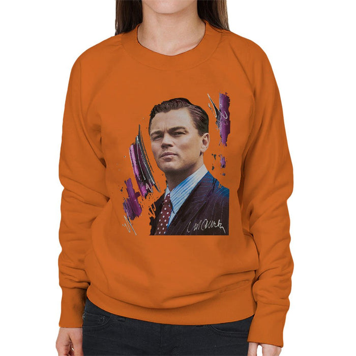 Sidney Maurer Original Portrait Of Leonardo DiCaprio Womens Sweatshirt - Womens Sweatshirt