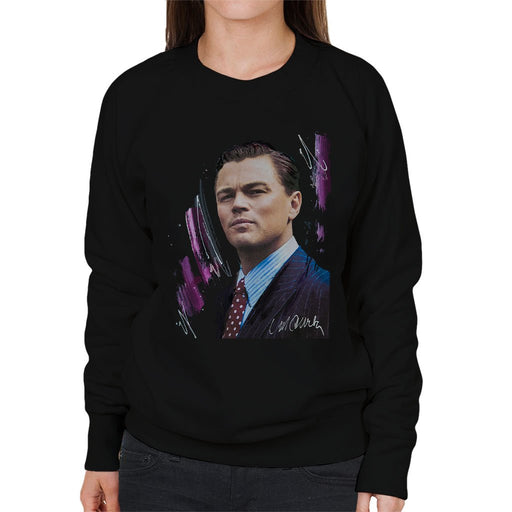 Sidney Maurer Original Portrait Of Leonardo DiCaprio Womens Sweatshirt - Womens Sweatshirt
