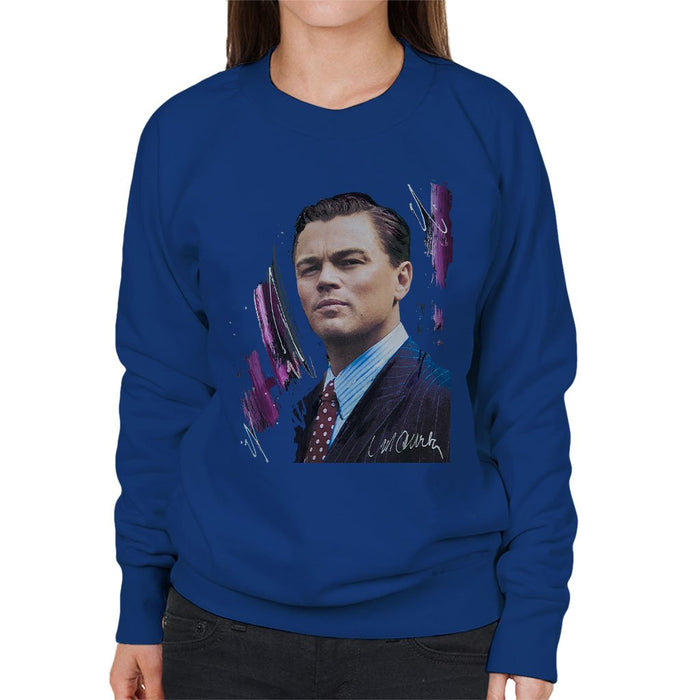 Sidney Maurer Original Portrait Of Leonardo DiCaprio Womens Sweatshirt - Womens Sweatshirt