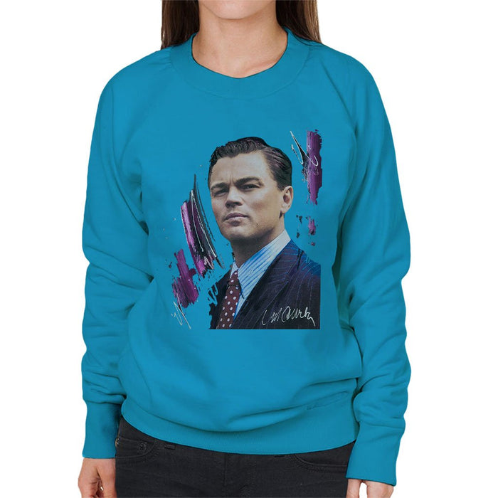 Sidney Maurer Original Portrait Of Leonardo DiCaprio Womens Sweatshirt - Womens Sweatshirt