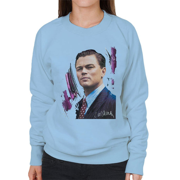 Sidney Maurer Original Portrait Of Leonardo DiCaprio Womens Sweatshirt - Womens Sweatshirt