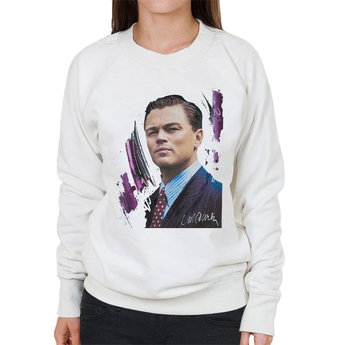 Sidney Maurer Original Portrait Of Leonardo DiCaprio Womens Sweatshirt - Womens Sweatshirt
