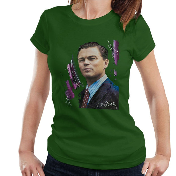 Sidney Maurer Original Portrait Of Leonardo DiCaprio Womens T-Shirt - Womens T-Shirt